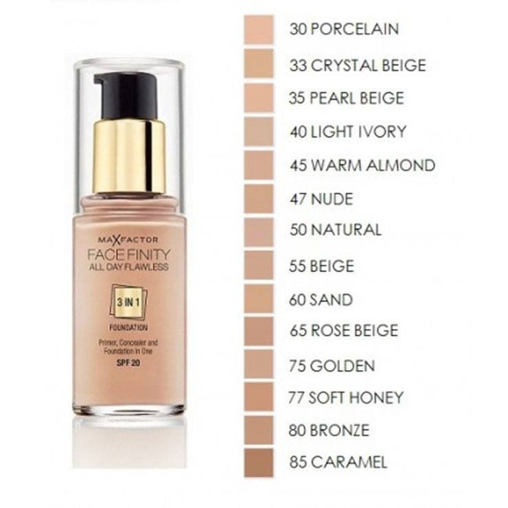 Facefinity All Day Flawless 3 In1 Foundation Crystal Beige (33)